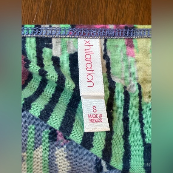 Xhilaration Boho Braided Strap Elastic Waist Multicolor  Relaxed Top Shirt - Picture 3 of 9